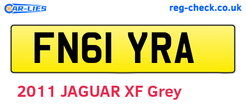 FN61YRA are the vehicle registration plates.