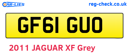GF61GUO are the vehicle registration plates.