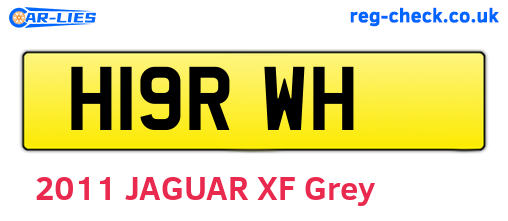 H19RWH are the vehicle registration plates.