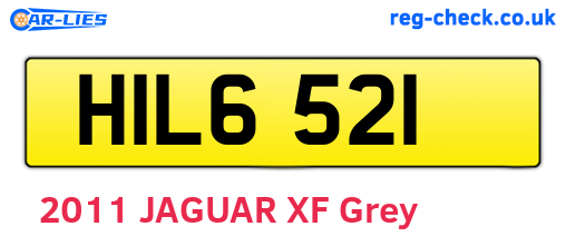HIL6521 are the vehicle registration plates.