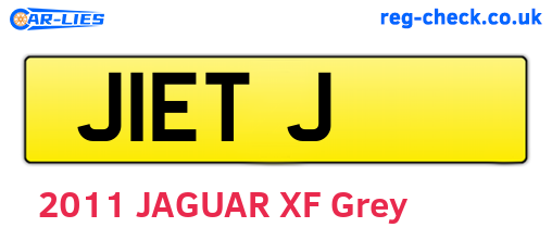 J1ETJ are the vehicle registration plates.