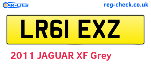 LR61EXZ are the vehicle registration plates.