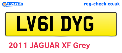 LV61DYG are the vehicle registration plates.