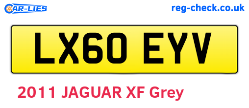 LX60EYV are the vehicle registration plates.