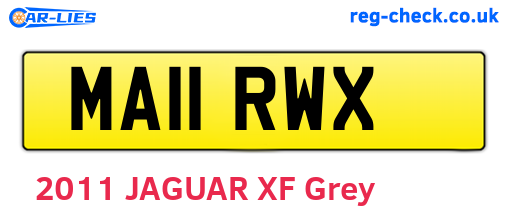 MA11RWX are the vehicle registration plates.