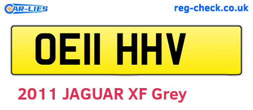 OE11HHV are the vehicle registration plates.