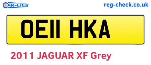 OE11HKA are the vehicle registration plates.