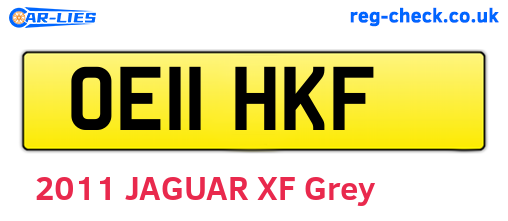 OE11HKF are the vehicle registration plates.