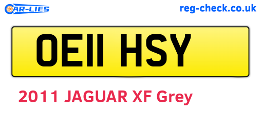 OE11HSY are the vehicle registration plates.