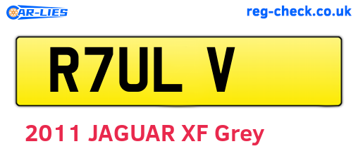 R7ULV are the vehicle registration plates.