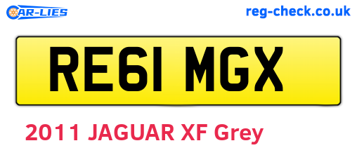 RE61MGX are the vehicle registration plates.