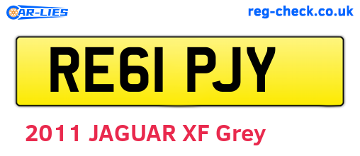 RE61PJY are the vehicle registration plates.