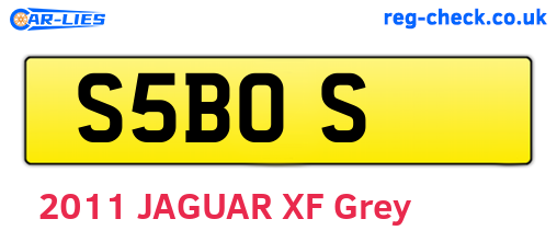 S5BOS are the vehicle registration plates.