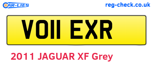 VO11EXR are the vehicle registration plates.