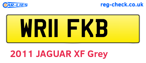 WR11FKB are the vehicle registration plates.