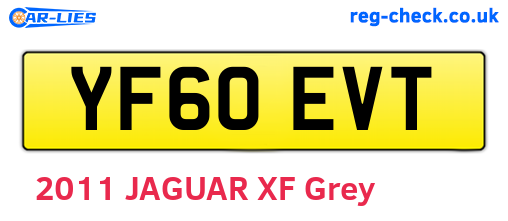 YF60EVT are the vehicle registration plates.