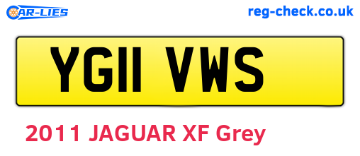 YG11VWS are the vehicle registration plates.