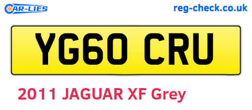 YG60CRU are the vehicle registration plates.
