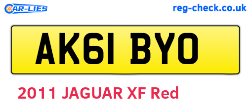 AK61BYO are the vehicle registration plates.