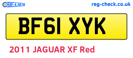 BF61XYK are the vehicle registration plates.