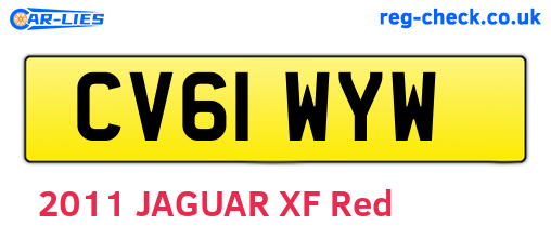 CV61WYW are the vehicle registration plates.