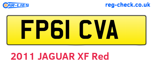 FP61CVA are the vehicle registration plates.