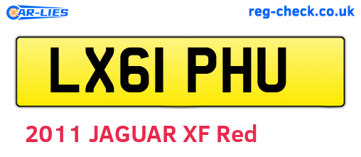 LX61PHU are the vehicle registration plates.