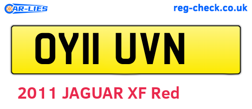 OY11UVN are the vehicle registration plates.