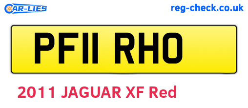 PF11RHO are the vehicle registration plates.