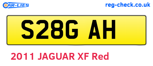 S28GAH are the vehicle registration plates.
