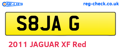 S8JAG are the vehicle registration plates.