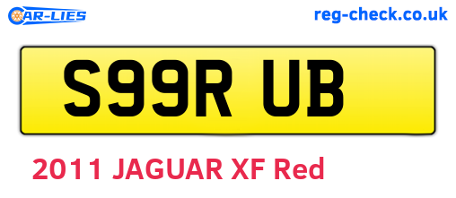 S99RUB are the vehicle registration plates.