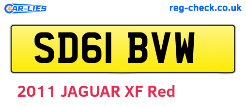 SD61BVW are the vehicle registration plates.
