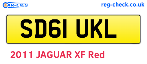 SD61UKL are the vehicle registration plates.