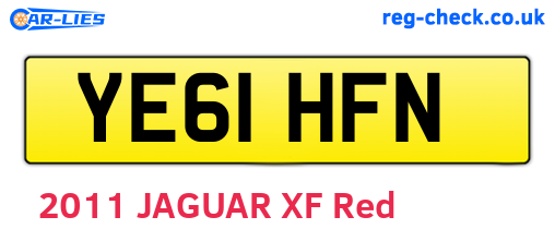 YE61HFN are the vehicle registration plates.