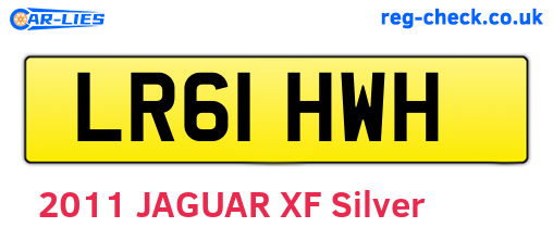 LR61HWH are the vehicle registration plates.