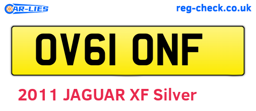 OV61ONF are the vehicle registration plates.