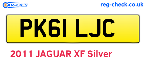 PK61LJC are the vehicle registration plates.