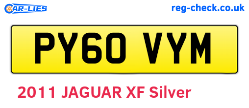 PY60VYM are the vehicle registration plates.