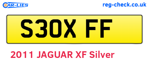 S30XFF are the vehicle registration plates.