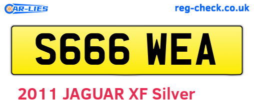 S666WEA are the vehicle registration plates.