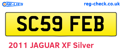 SC59FEB are the vehicle registration plates.