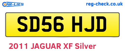SD56HJD are the vehicle registration plates.