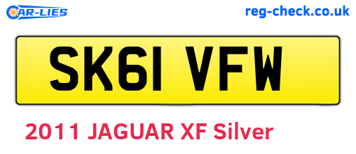 SK61VFW are the vehicle registration plates.