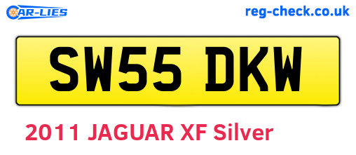 SW55DKW are the vehicle registration plates.