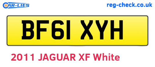 BF61XYH are the vehicle registration plates.
