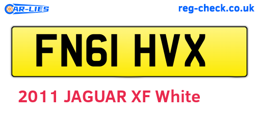 FN61HVX are the vehicle registration plates.