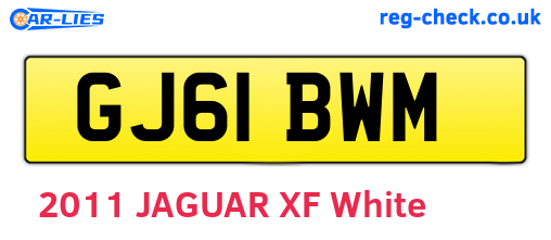GJ61BWM are the vehicle registration plates.