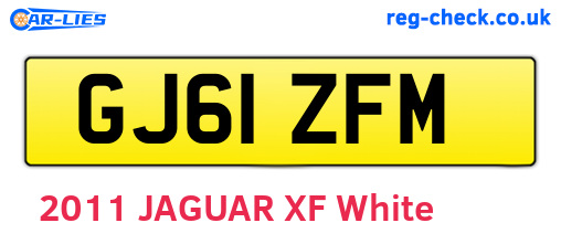 GJ61ZFM are the vehicle registration plates.