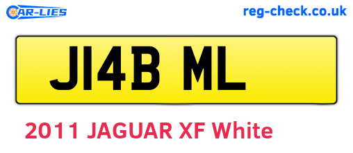 J14BML are the vehicle registration plates.